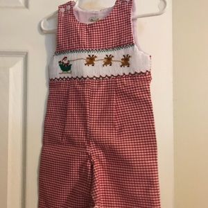 NWT 3 month Christmas Smocked Longall